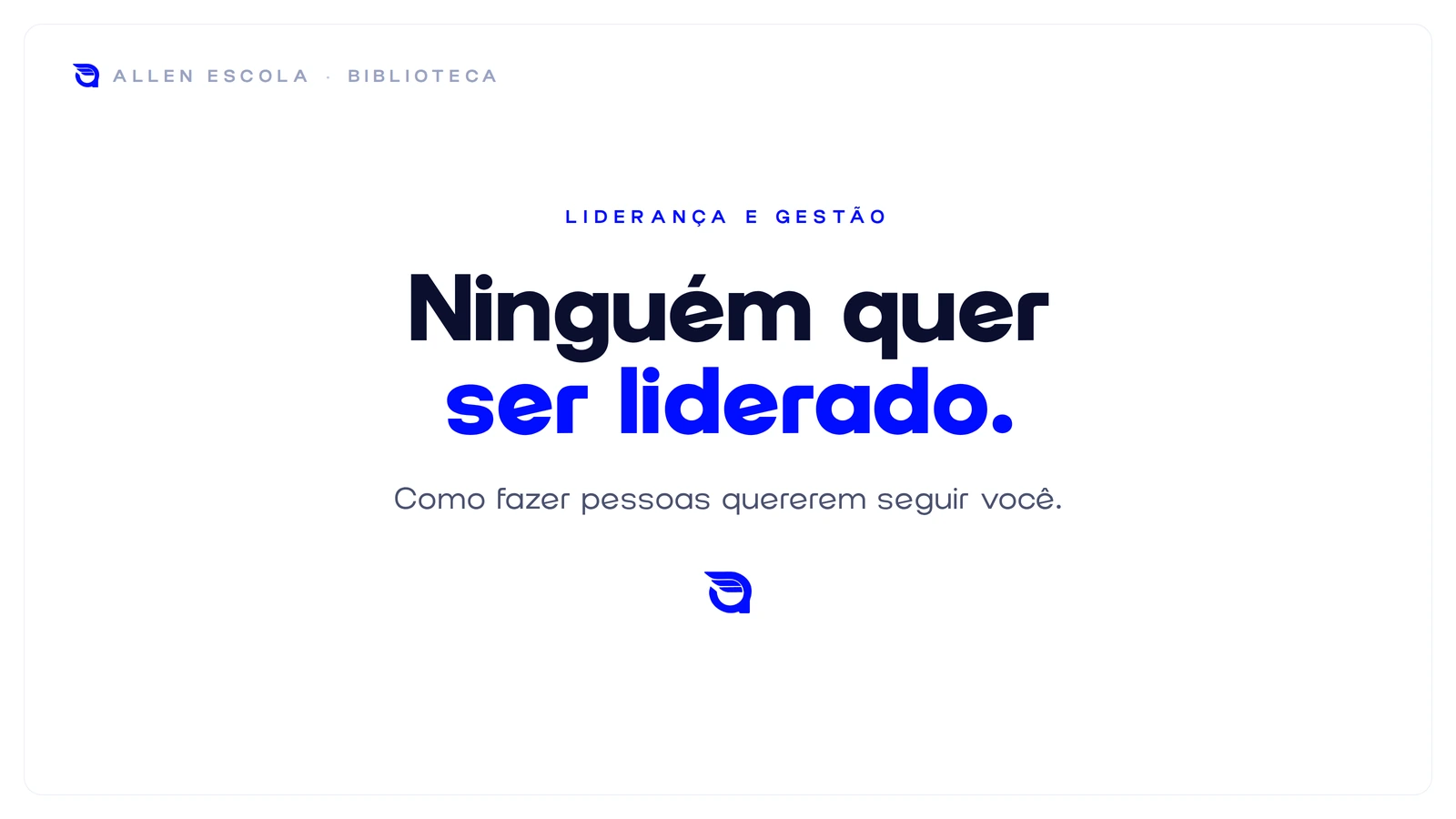 Capa do artigo Ninguém quer ser liderado